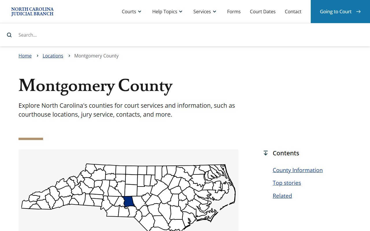 Montgomery County court records after jail arrest Judicial Branch source